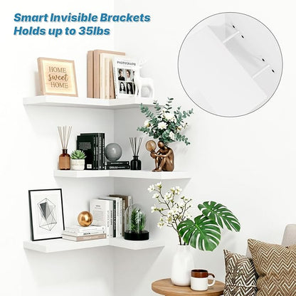 Floating Corner Shelves Wall Mounted - Image 5