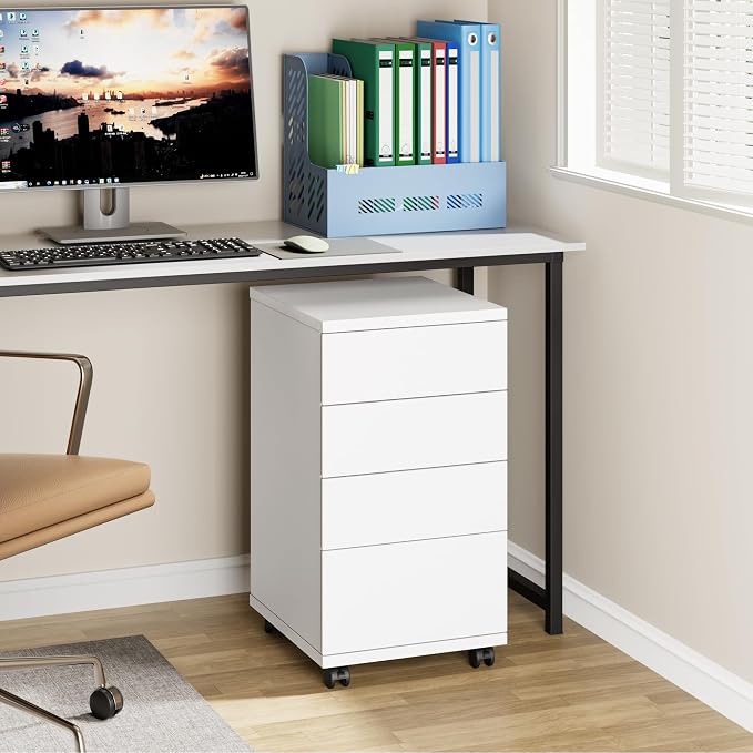 BOTLOG 4-Drawer Chest, Wood Storage Cabinet - Image 3
