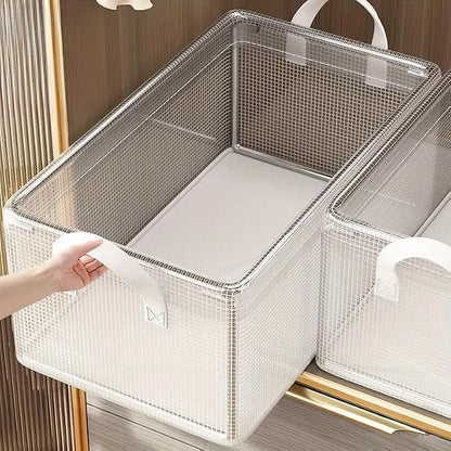 1 Pc Transparent Solid Steel Frame Storage Box, waterproof, underwear Storage - Image 5