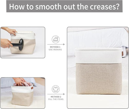 Collapsible Fabric Storage Cubes 11x11 Cube Storage Bins, 4 Pack Closet Baskets - Image 6