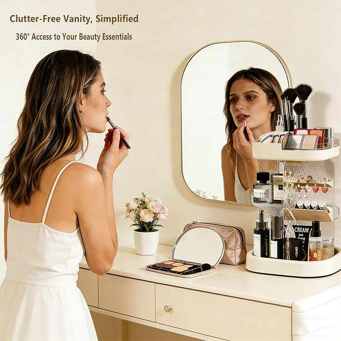 360 Spinning Rotating Makeup Organizer - Image 6