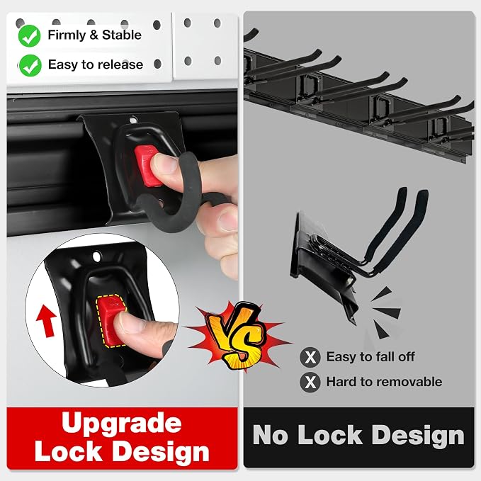 WORKPRO Garage Tool Organizer Wall Mount, Garage Organization Garden Tool Rack - Image 4