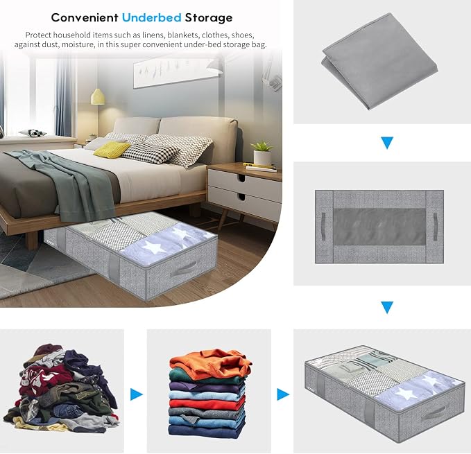 Onlyeasy Large Underbed Storage Bags Organizer Container - Image 3