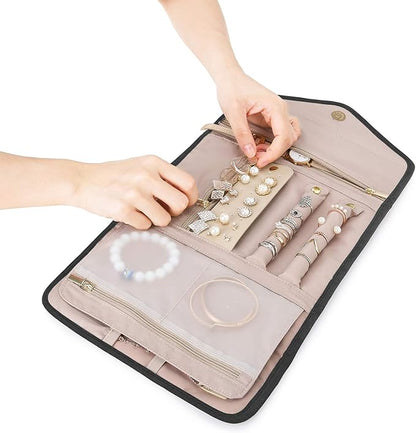 BAGSMART Travel Jewelry Organizer Roll Foldable Jewelry Case - Image 4