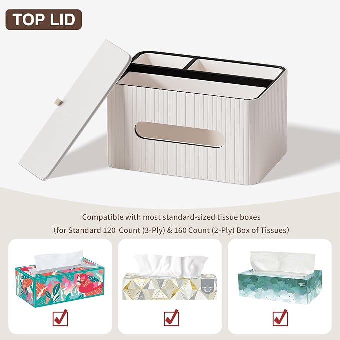 KINGFOM Leather Tissue Box Cover - Image 5