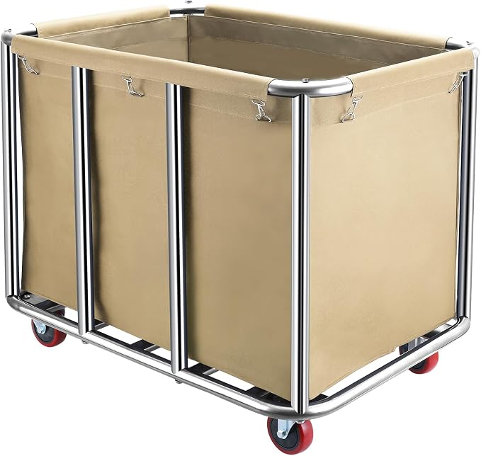 Commercial Laundry Cart with Wheels, 400L Large Industrial Laundry Cart by SOUTHHELP