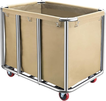Commercial Laundry Cart with Wheels, 400L Large Industrial Laundry Cart by SOUTHHELP