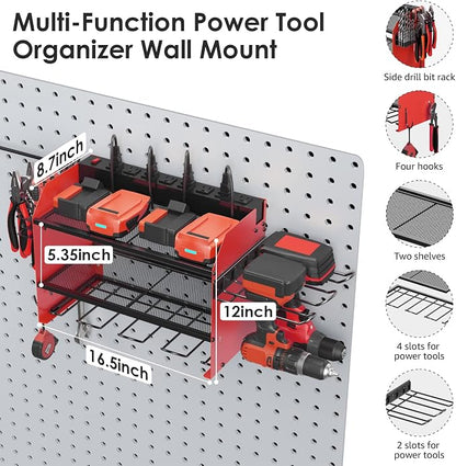 CCCEI Modular Power Tool Organizer Wall Mount Charging Station, Garage Drill - Image 5