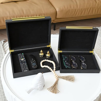 Faux Shagreen Leather Jewelry Boxes Set of 2 - Image 5