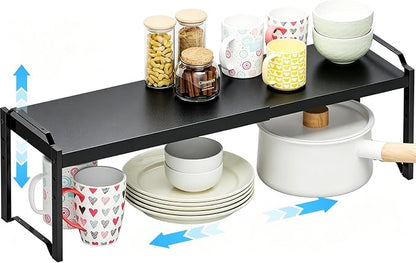 1 Pack Expandable Cabinet Countertop Shelves, Stackable Shelves Organizers by X-cosrack