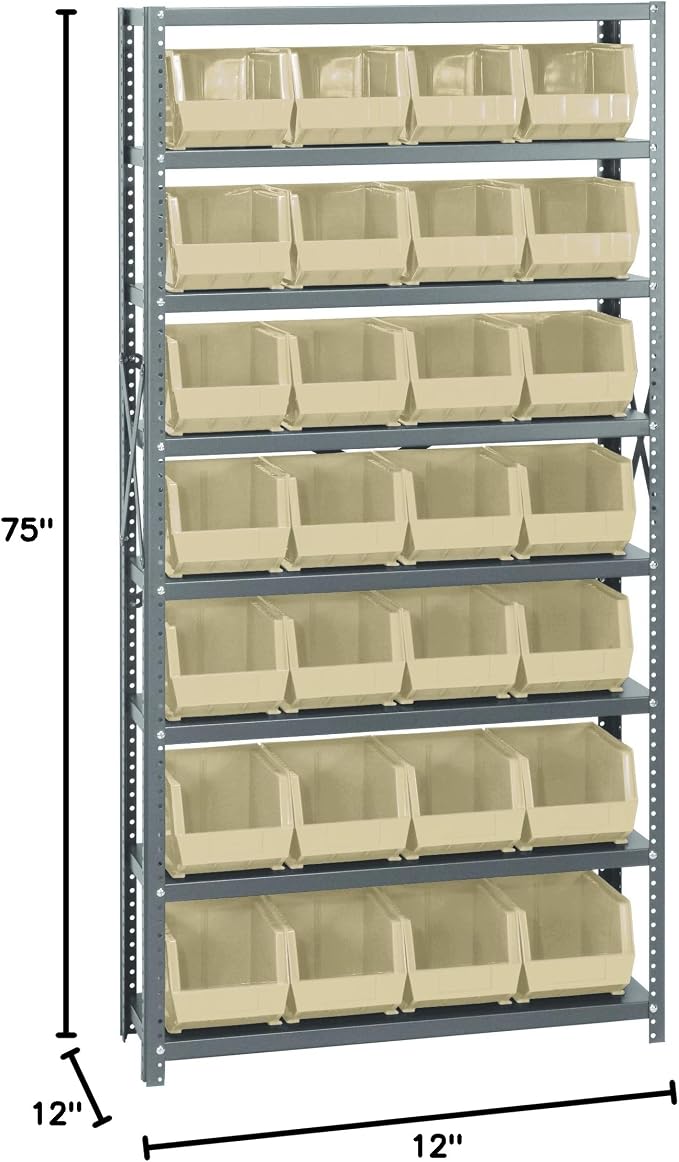 Quantum Storage Systems QSBU-239IV Giant Open Hopper Steel Shelving System - Image 2