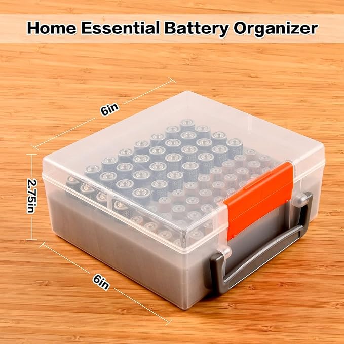 FULLCASE Battery Storage Organizer Holder Holds 72 AA AAA Batteries, Box Cases - Image 6