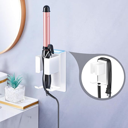 Hair Straightener Holder Wall Mounted Blow Dryer Holder, Blow Dryer and Curling - Image 2