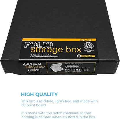 Lineco Clamshell Archival Storage Box, 9.5x12.5x1.75 Inch, Organize and Store - Image 5