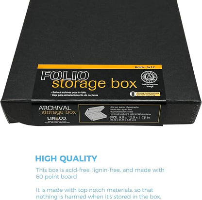 Lineco Clamshell Archival Storage Box, 9.5x12.5x1.75 Inch, Organize and Store - Image 5