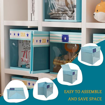 homyfort 11x11 Inch Storage Cube Bins, Fabric Cube Storage Organizer Baskets Box - Image 5