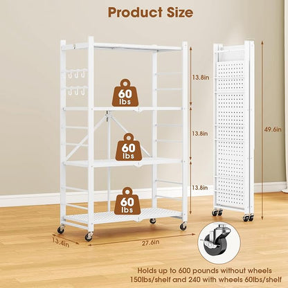 Fenbeli Foldable Shelves with Wheels - Image 3