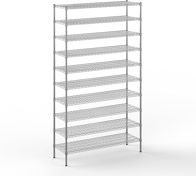 18" Deep x 54" Wide x 96" Height Wire Shelving Kit | 10-Tier | NSF Commercial by Regal+Altair
