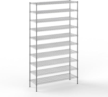 18" Deep x 54" Wide x 96" Height Wire Shelving Kit | 10-Tier | NSF Commercial by Regal+Altair