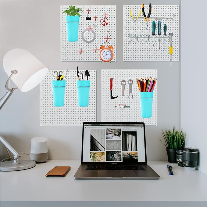 Pegboard Rack Garage Storage Steel Horizontal Peg Board Pack, Steel Pegboard - Image 8