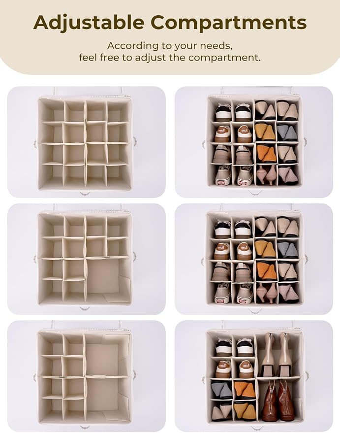 StorageWorks Shoe Organizer for Closet, Fits up to 16 Pairs, Shoe Cubby Storage - Image 4