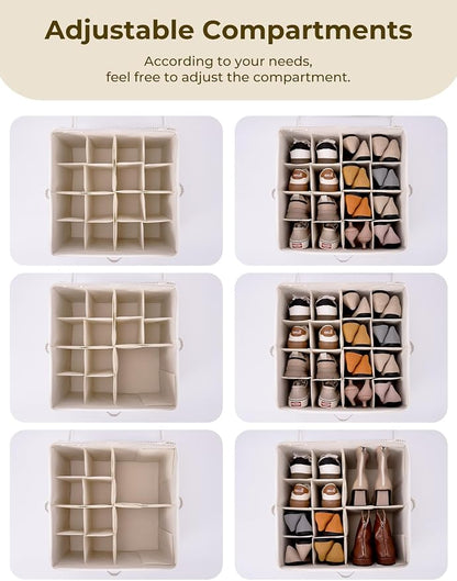 StorageWorks Shoe Organizer for Closet, Fits up to 16 Pairs, Shoe Cubby Storage - Image 4