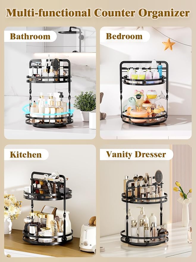Rotating Makeup Vanity Organizer, 360 Spinning Perfume Organizer - Image 5
