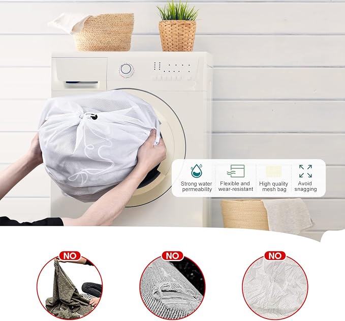 OTraki 2 Pack Mesh Laundry Bag 20x24 Inch Heavy Duty Laundry Fine Mesh Bags - Image 7