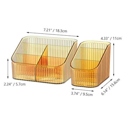 Amber Makeup Organizer, Makeup Brush Holder 8 Cups - Image 3