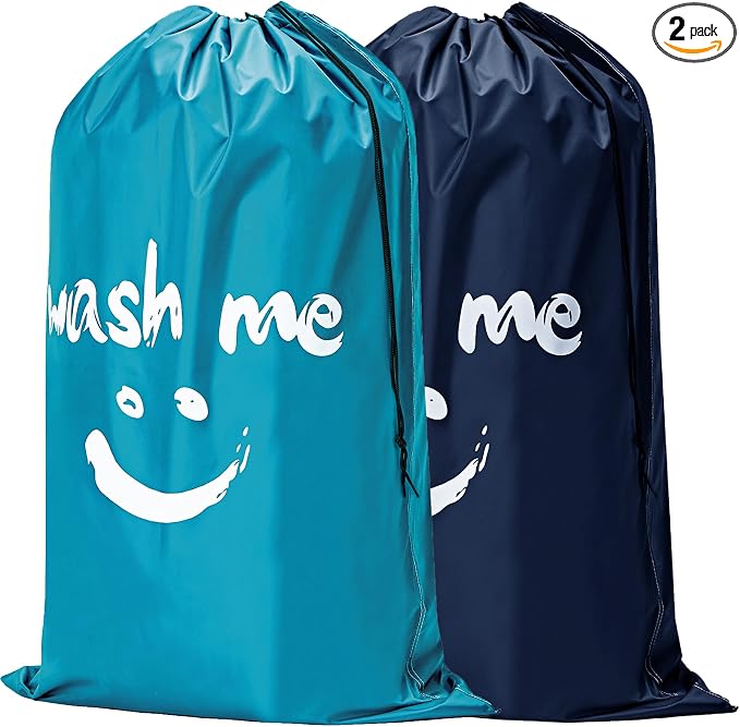 HOMEST 2 Pack XL Laundry Bags 28" x 40", Extra Large Dirty Clothes Organizer by HOMEST