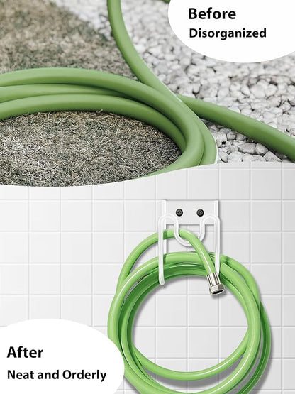 Metal Garden Hose Holder, Sturdy Wall Mounted Water Hose Hanger, Solid Hose Hook - Image 4