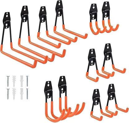Garage Hooks Heavy Duty 12 Pack, Steel Garage Storage Hooks, Tool Hangers by Storvive