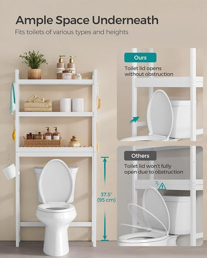 SONGMICS Over The Toilet Storage, 3-Tier Over Toilet Bathroom Organizer - Image 7