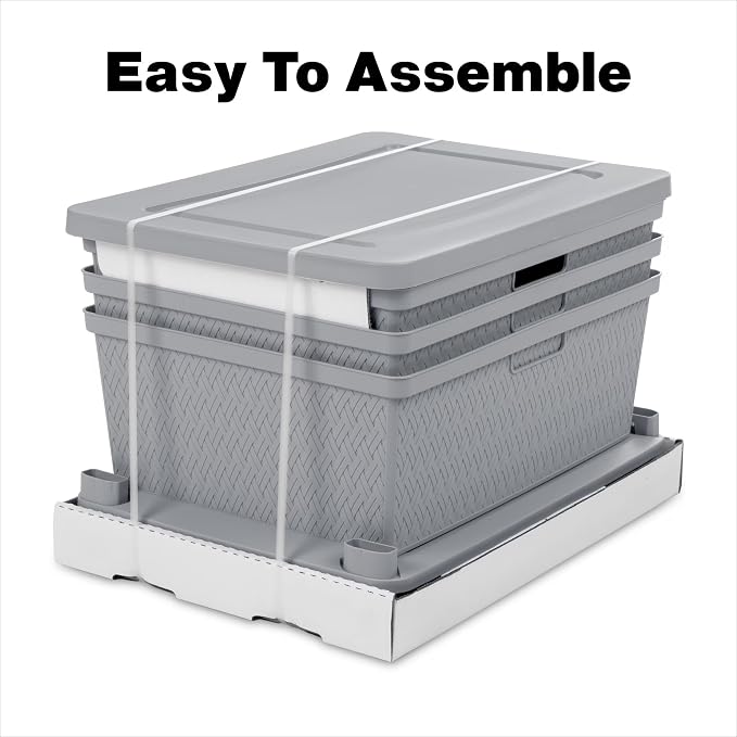Wide 3 Drawer Tower Plastic Storage Organizer - Image 6