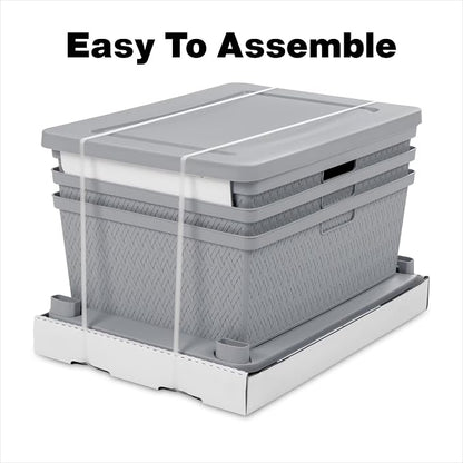 Wide 3 Drawer Tower Plastic Storage Organizer - Image 6