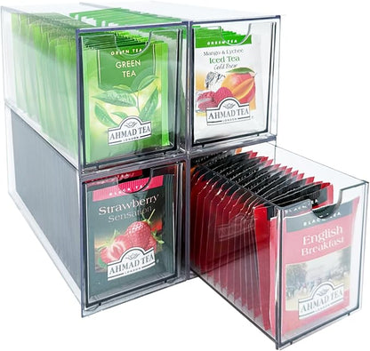AZEZO 4-Pack Tea Bag Drawers Organizer by Unknown