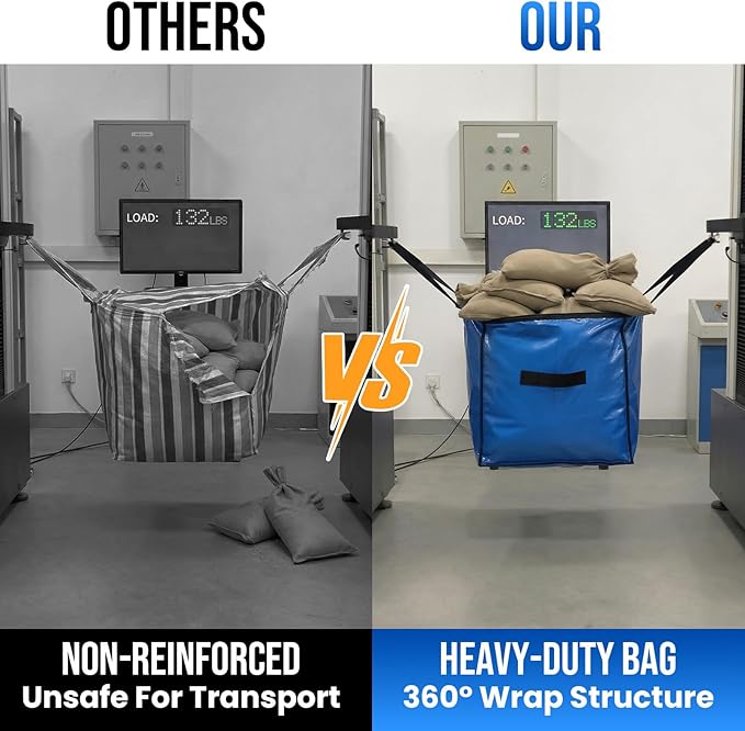 TAILI Extra Large Moving Bags, 4 Pack Blue Heavy Duty Totes - Image 2
