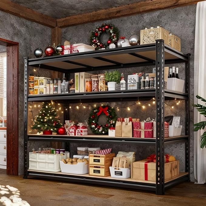 55" W Storage Shelves, 2040LBS Garage Shelving Heavy Duty, 4-Tier Storage by Durayloly