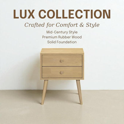 NTC Lux Nightstand with 2 Drawers, Featuring Adaptable Design, 150 lbs Load - Image 3