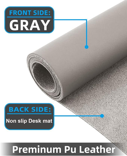 Leather Desk Pad & Protector, Large Mouse Pad & Blotter, Non-Slip PU Leather - Image 2