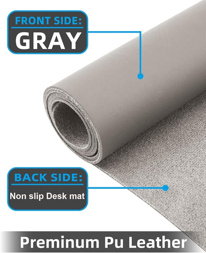 Small Leather Desk Mat, Mouse Pad, Laptop Mat, Non-Slip PU Leather Blotter - Image 2