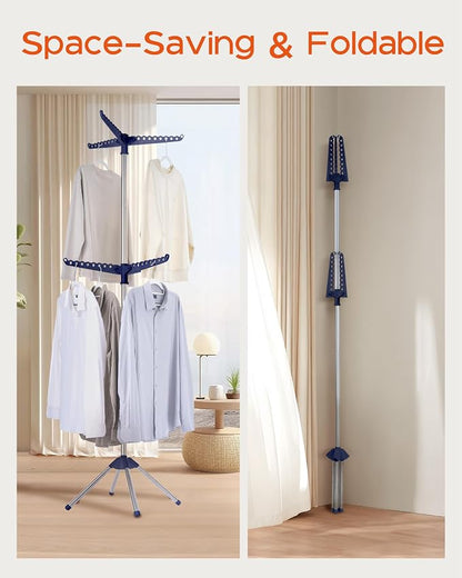 CASAMAYA Clothes Drying Rack Foldable, 74.8 inch 2 Tier Laundry Drying Rack - Image 3