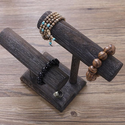 Solid Wood Scrunchie Holder Hair Tie Organizer Stand Vintage Jewelry Display - Image 9