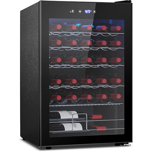COWSAR 37 Bottle Wine Fridge, Freestanding Commercial Beverage Refrigerator by COWSAR