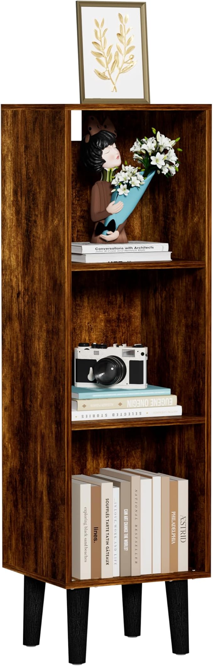 3 Cube Bookcase, Wooden Book Shelf Cube Storage Organizer by Nestwise