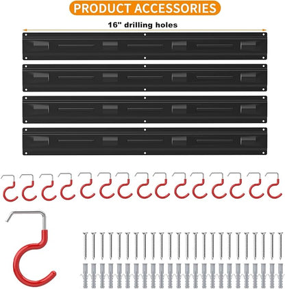 WALMANN All Metal 64 Inch Wall Mount Garden Tool Organizer - Image 3