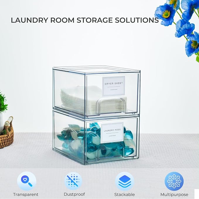 2 Pack Laundry Room Organization and Storage Containers - Image 2