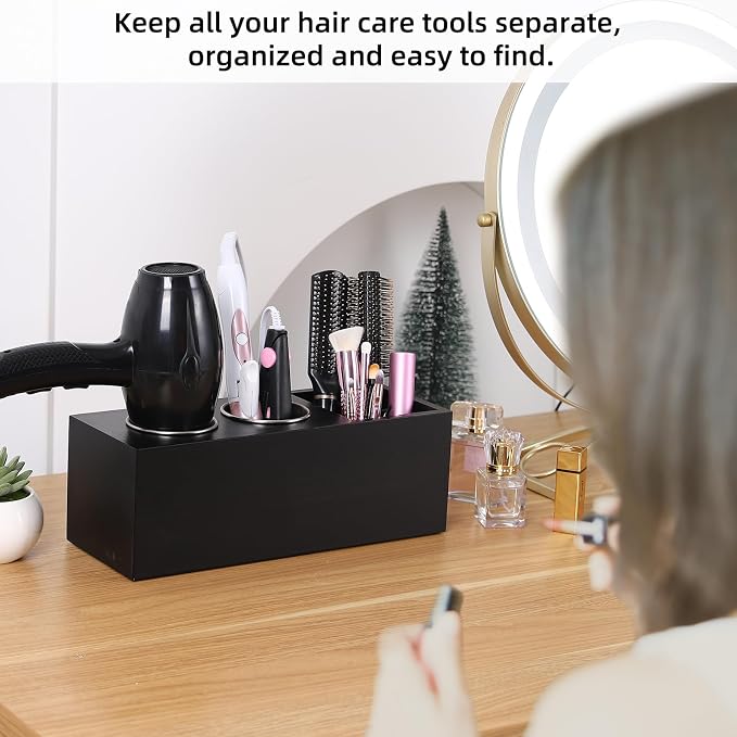 Hair Dryer Countertop Holder, Hair Tool Organizer Wall Mount, Blow Dryer Holder - Image 3
