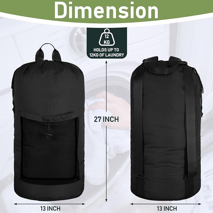 Laundry Bag Backpack, Large Travel Laundry Bags - Image 2