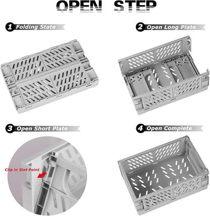Tixill 2-Pack Mini Foldable Plastic Baskets - Image 5